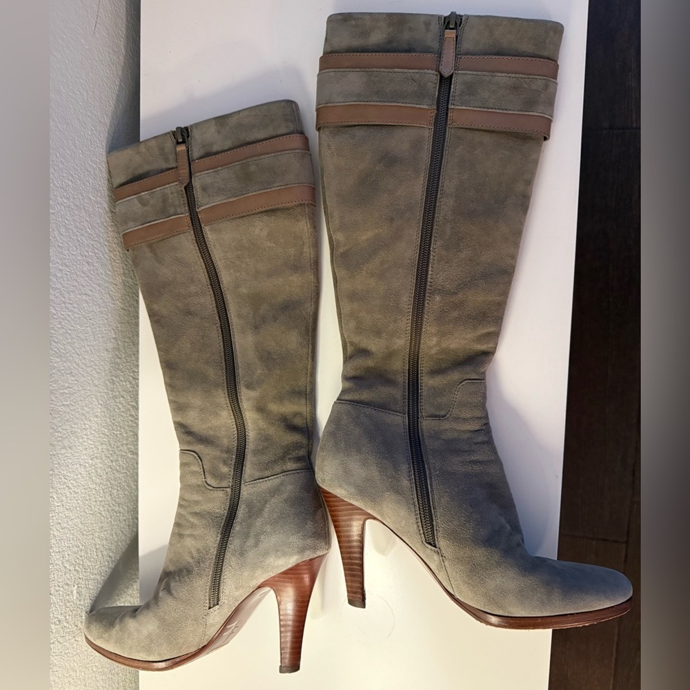 COLE HAAN x Nike Air Grey Suede Tall Heeled Boots / Womens Size 6.5B - Picture 8 of 16